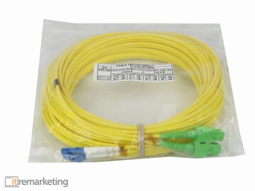 Przejdź do produktu Kabel Patchcord Fiber Optic LC/UPC SC/APC SM G657a1 DX 3.0mm LSZH 12,5m Nowy
