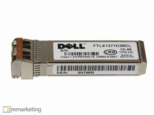 Przejdź do produktu Dell GBIC FTLX1371D3BCL 10GB SFP+ 1310nm LRM Duplex Transceiver 0N198M