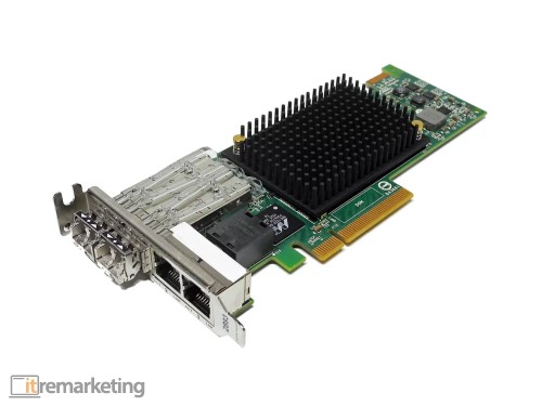 Przejdź do produktu Adapter Sieciowy IBM 2B93 2x SFP+ FC 10Gb 2x RJ-45 1Gb PCIe x8 00ND479 LP