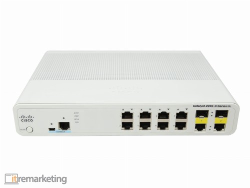 Przejdź do produktu Cisco Switch WS-C2960C-8TC-S 8x 100 2x 1000 2x Combo SFP Zarządzalny